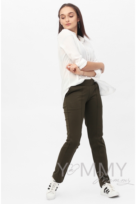 Костюм из плотной вискозы Костюм для кормящих и беременных из плотной вискозы, цвет хаки