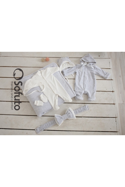 Комплект на выписку на зиму Light grey (7 предметов)