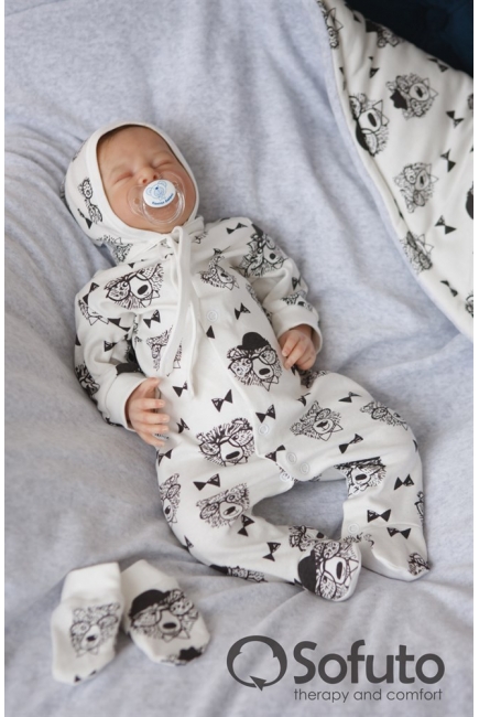 Комплект на выписку для новорожденных зимний Light grey bears (7 предметов)