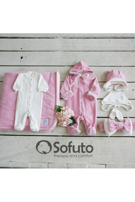 Комплект на выписку для новорожденного зимний Rose simple (7 предметов)