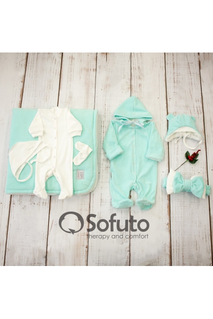Комплект на выписку из роддома на зиму Sweet mint (7 предметов)