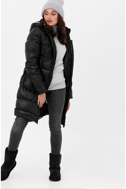 Слингопальто-слингокуртка зимняя пуховая 3 в 1, черная