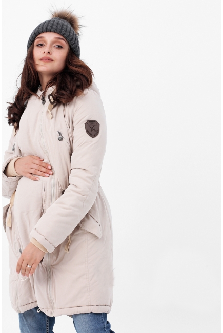 Слингокуртка зимняя - парка 3 в 1, бежевый