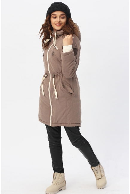 Зимняя слингокуртка - парка 3 в 1, коричневый
