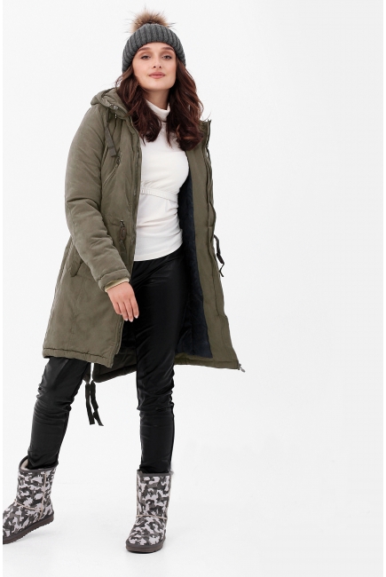 Зимняя слингокуртка - парка 3 в 1, хаки