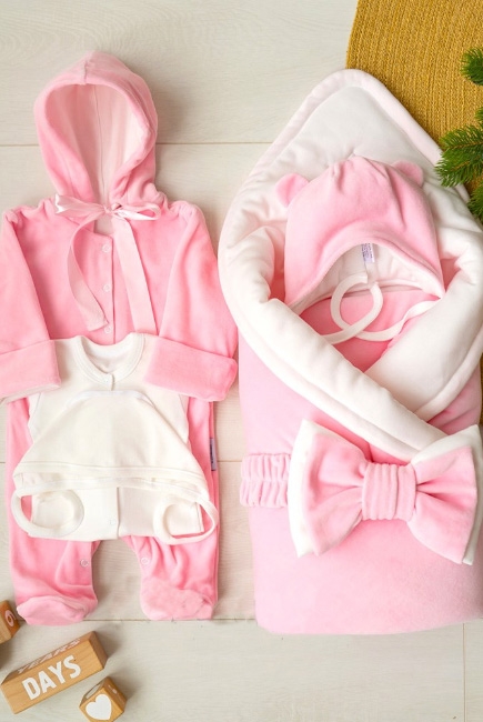 Комплект на выписку для новорожденного зимний Rose simple (7 предметов)