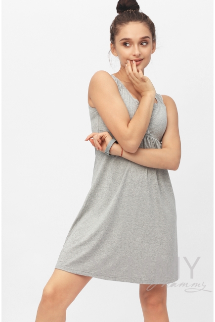 Ночная сорочка, цвет серый меланж