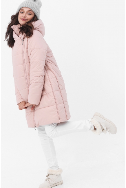 Слингокуртка-трансформер зимняя 3 в 1, пудровая