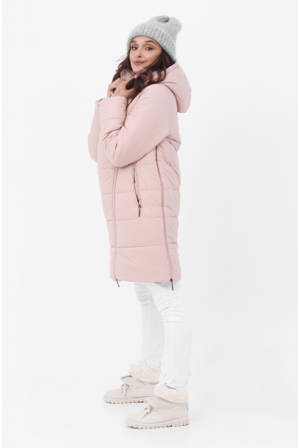 Слингокуртка-трансформер зимняя 3 в 1, пудровая