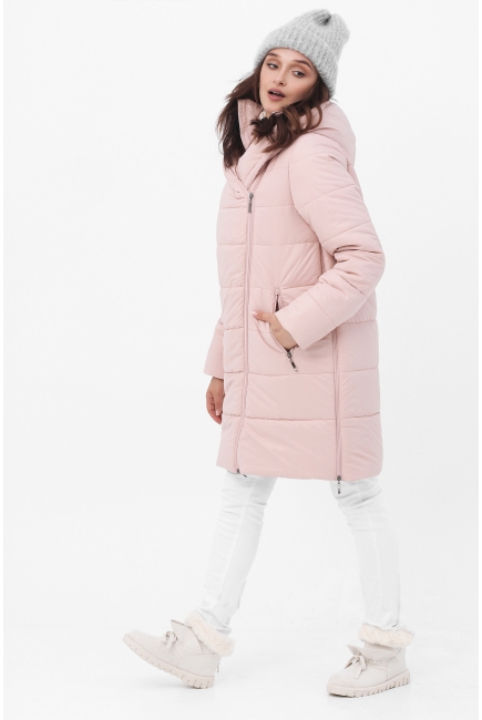 Слингокуртка-трансформер зимняя 3 в 1, пудровая