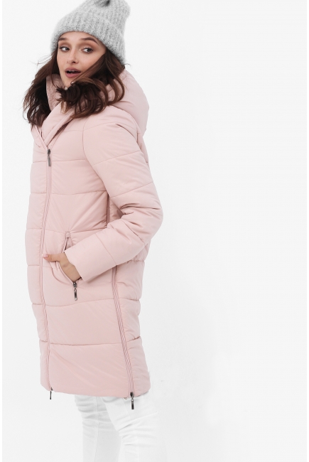 Слингокуртка-трансформер зимняя 3 в 1, пудровая