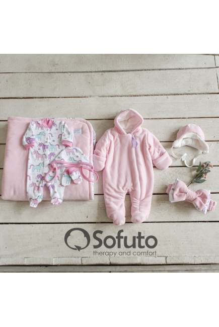 Комплект на выписку холодная зима Unicorn (7 предметов)