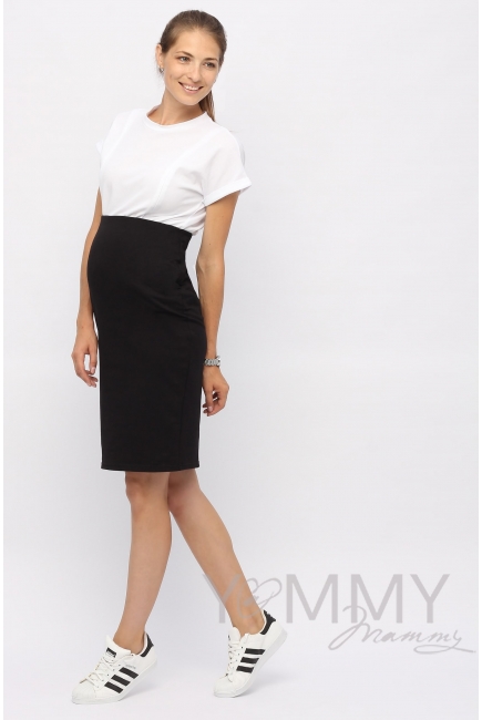 Юбка-карандаш для беременных и родивших универсальная, черная