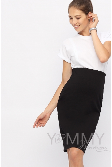 Юбка-карандаш для беременных и родивших универсальная, черная
