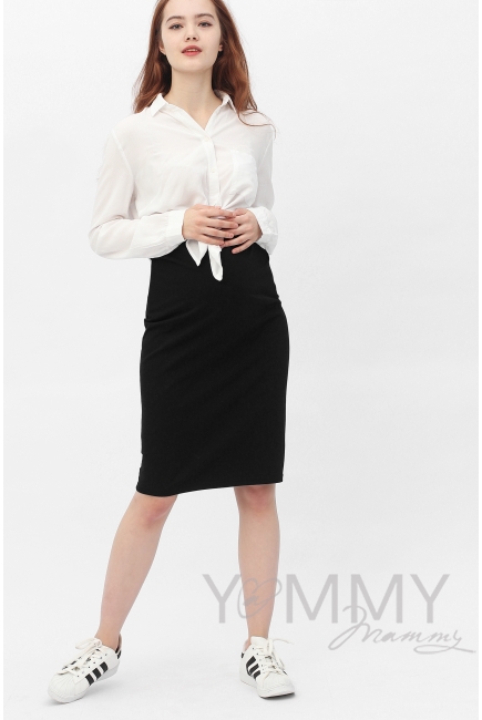 Юбка-карандаш для беременных и родивших универсальная, черная