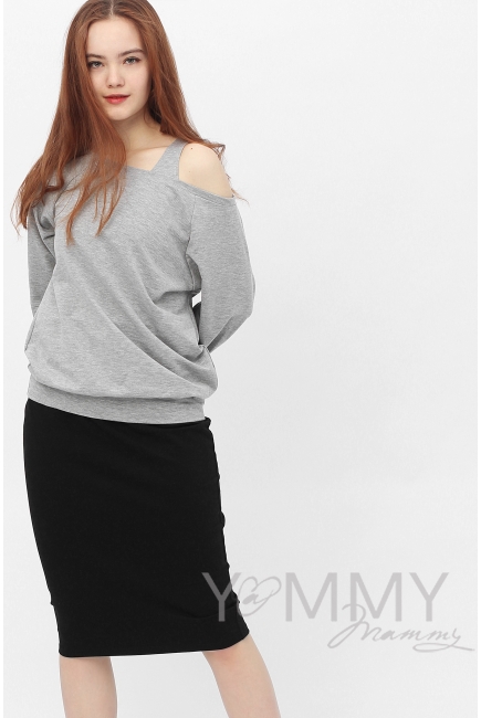 Юбка-карандаш для беременных и родивших универсальная, черная