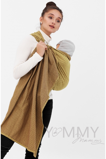 Слинг с кольцами YM, "желтый/коричневый"