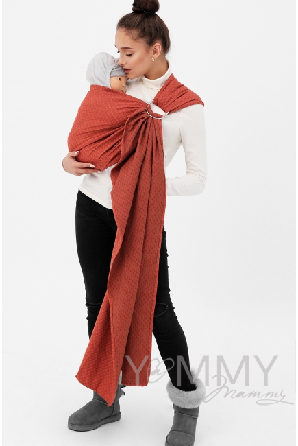 Слинг с кольцами, цвет "оранжевый/коричневый"