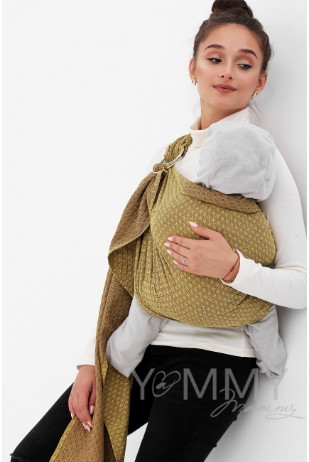 Слинг с кольцами YM, "желтый/коричневый"