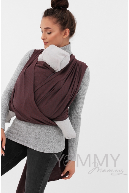 Слинг-шарф алмазного плетения YM, шоколад