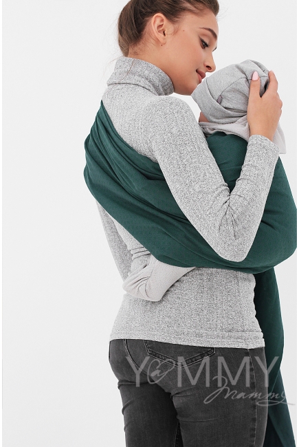 Слинг с кольцами YM, изумруд/серый