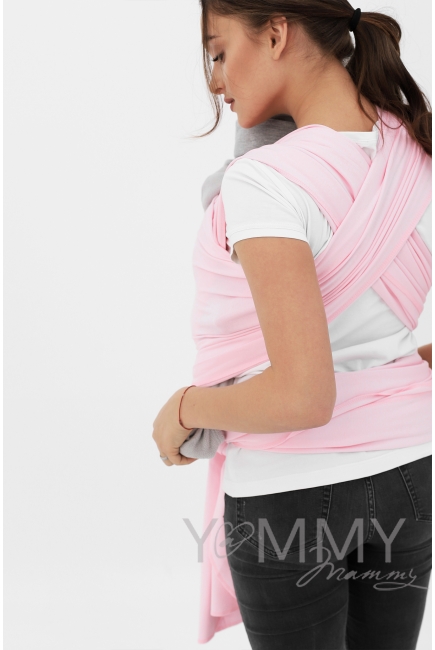 Трикотажный слинг-шарф, розовый