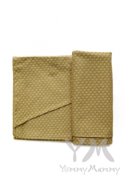 Слинг-шарф алмазного плетения YM, желтый/коричневый