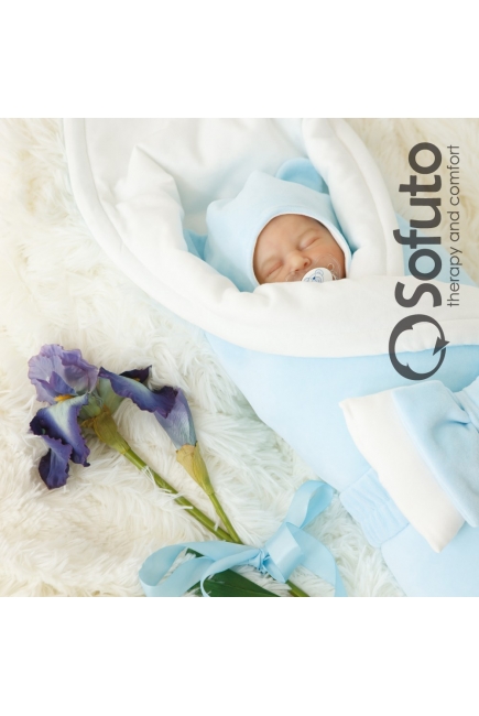 Комплект на выписку из роддома теплый осенний Blue simple (6 предметов)