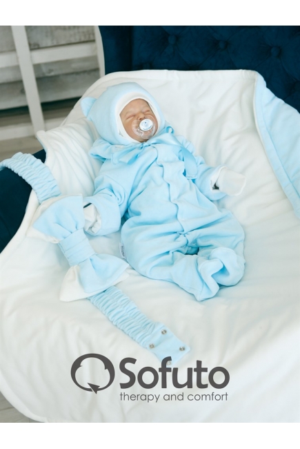 Комплект на выписку из роддома осенний Blue simple (7 предметов)