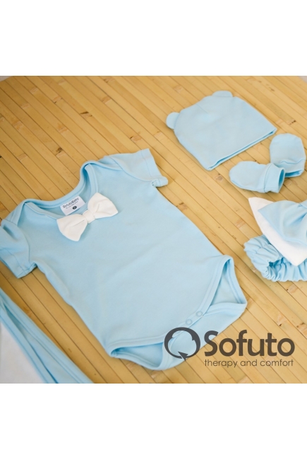 Комплект на выписку для новорожденных жаркое лето Blue simple (5 предметов)