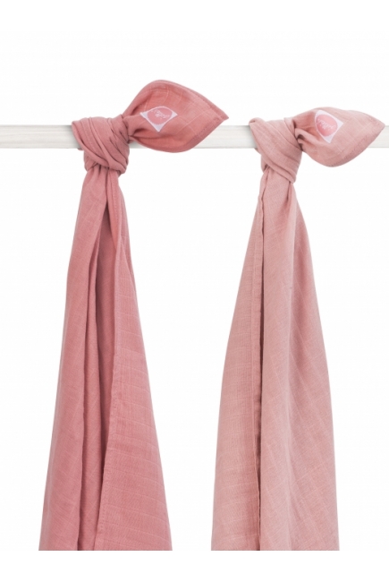 Муслиновые пеленки для новорожденных Jollein, большие, Coral Pink