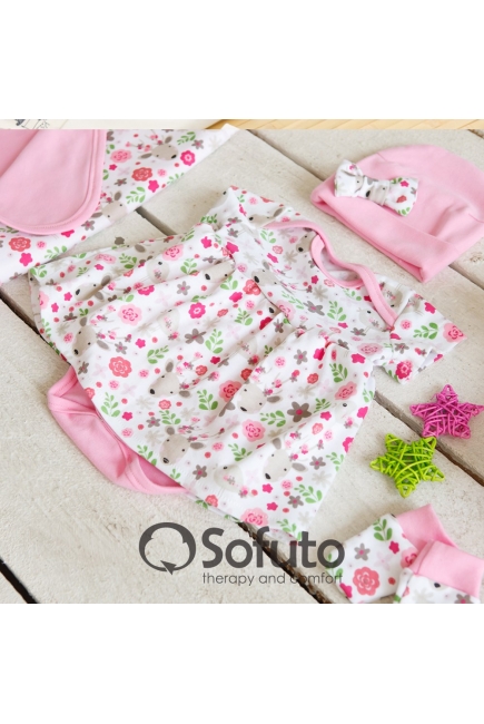 Комплект на выписку для новорожденного летний Flowers (5 предметов)
