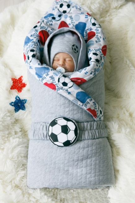 Комплект на выписку теплая весна Football (7 предметов)