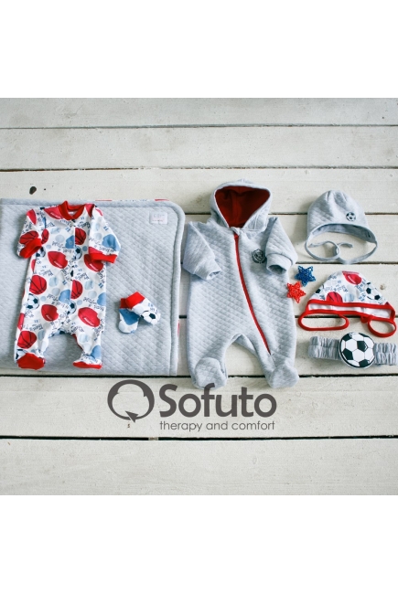 Комплект на выписку теплая весна Football (7 предметов)