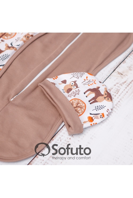 Комплект пеленок-коконов на молнии утепленный, Forest Animals