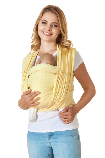 Слинг-шарф алмазного плетения, желтый