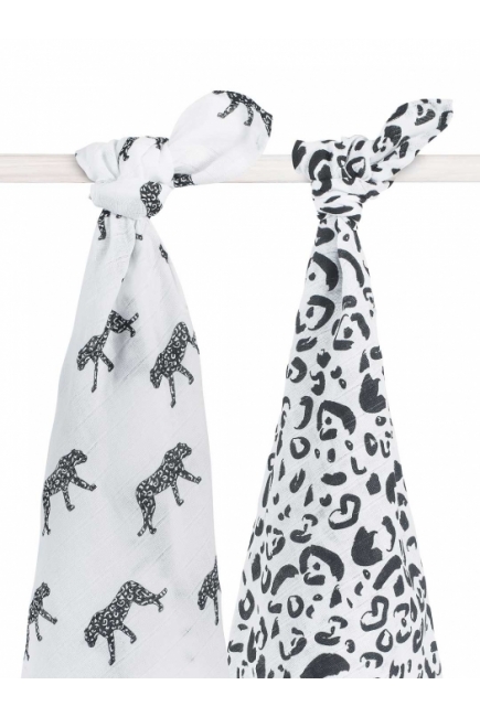 Пеленки муслиновые для новорожденного Jollein, большие, Leopard