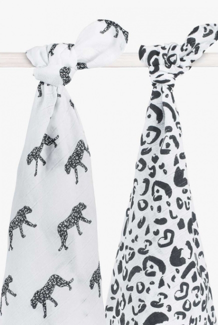 Пеленки муслиновые для новорожденного Jollein, большие, Leopard