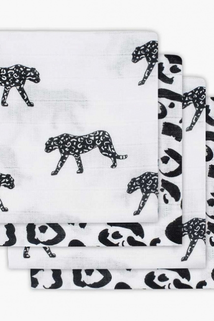 Муслиновые пеленки для новорожденных Jollein средние, Leopard