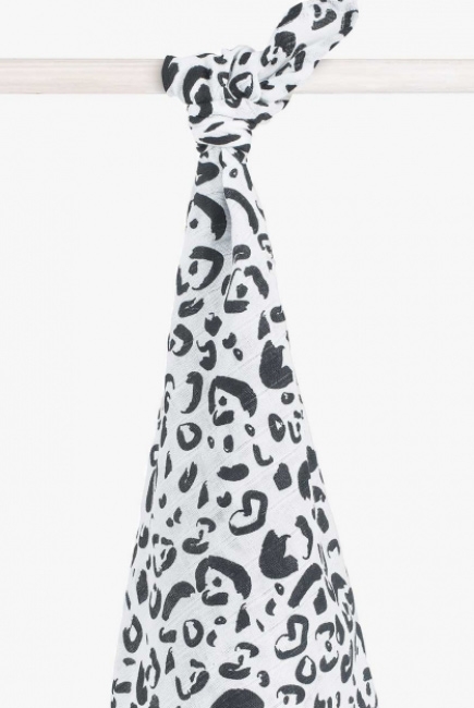 Пеленка/простынь муслиновая для новорожденного Jollein большая, Leopard