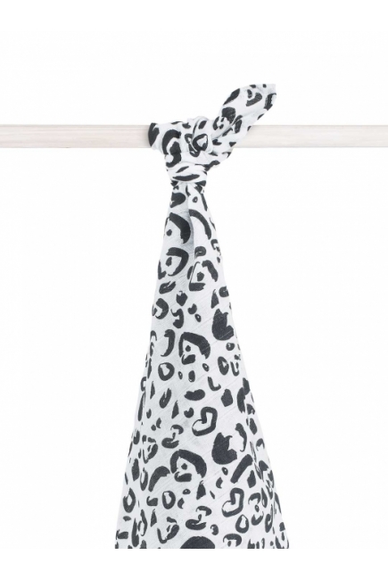 Пеленка/простынь муслиновая для новорожденного Jollein большая, Leopard