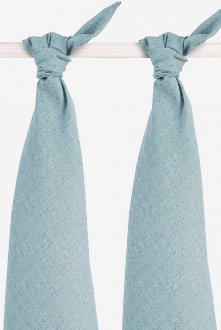 Пеленки муслиновые для новорожденных Jollein, большие, Mini Dots, Mist Stone Green