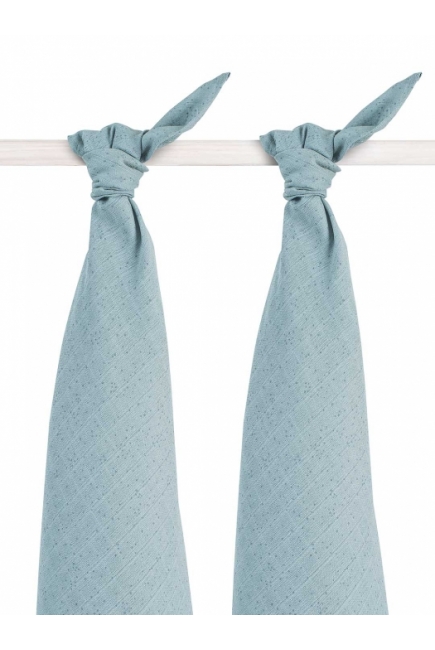 Пеленки муслиновые для новорожденных Jollein, большие, Mini Dots, Mist Stone Green