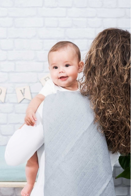 Муслиновые пеленки для новорожденного Jollein средние, Mini dots, Mist Grey