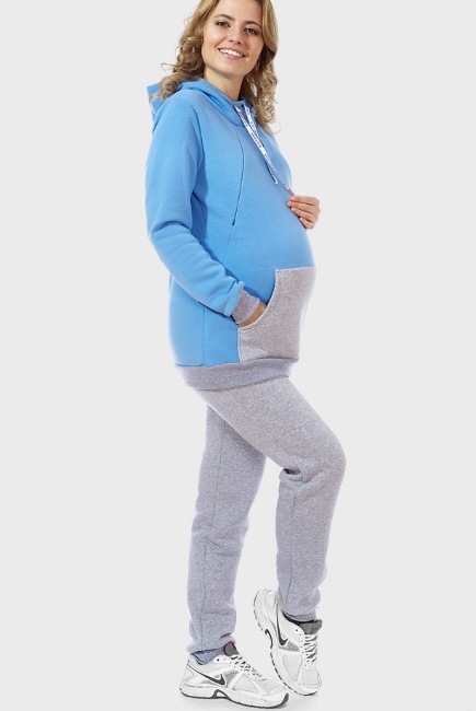 Костюм для кормящих и беременных утепленный Deya, голубой