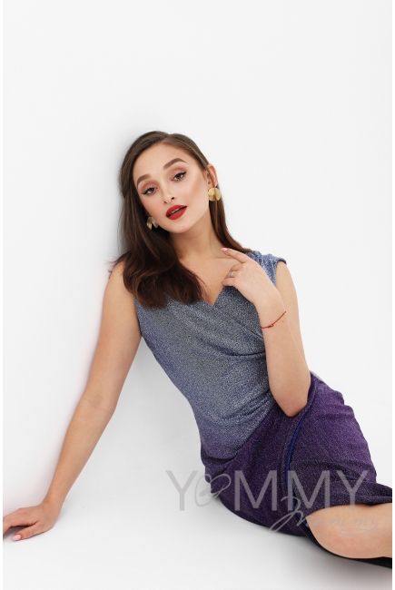 Вечернее платье для кормящих и беременных длинное с градиентом, фиалковое