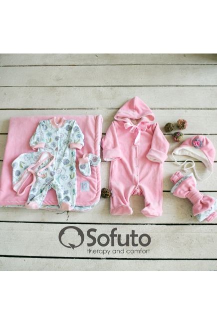 Комплект на выписку из роддома осенний Puffi (7 предметов)