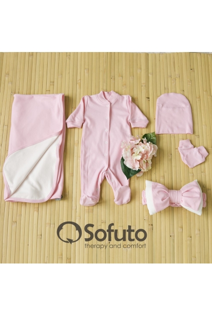 Комплект на выписку из роддома лето Rose simple (5 предметов)