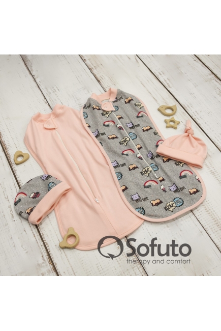 Комплект пеленок-коконов утепленный, цвет Space Cats