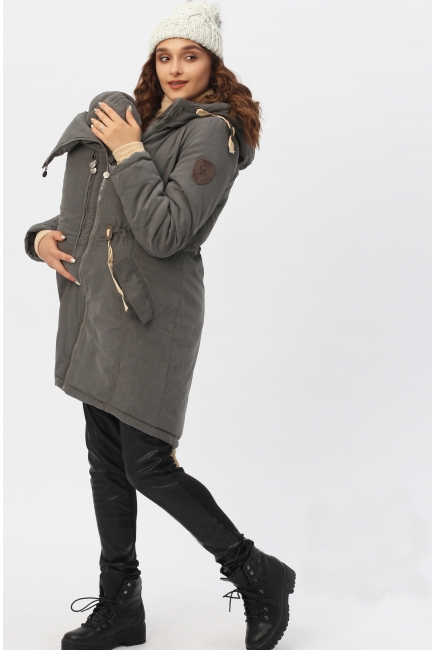 Зимняя слингокуртка - парка 3 в 1, графит